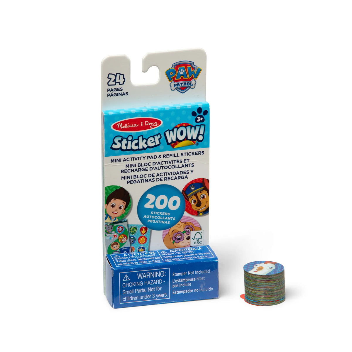 Sticker WOW!® Mini Activity Pad & Refill Stickers - PAW Patrol (200+ Stickers, Stamper Not Included)