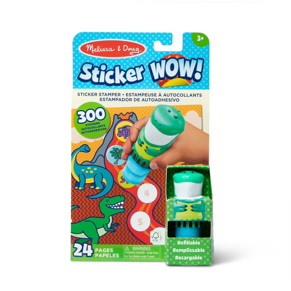 Sticker WOW!® Activity Pad & Sticker Stamper 12-PACK  - Dinosaur