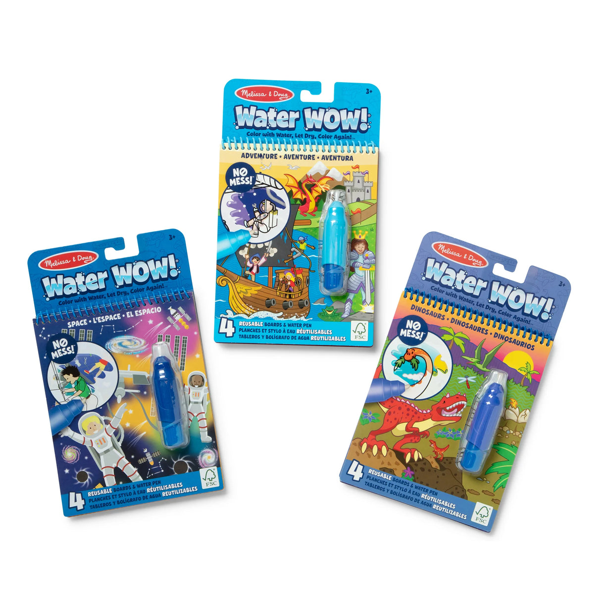 Water WOW! 3-Pack – Dinosaur, Adventure, Space