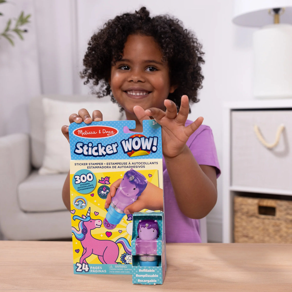 Sticker WOW!™ Activity Pad & Sticker Stamper - Purple Unicorn